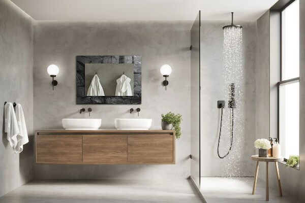 Dekorative spiegel Schwarze Felsenrisse