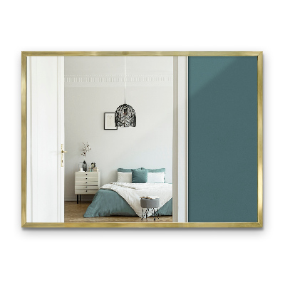 Schlichter Wandspiegel mit Goldrahmen 70x50 cm