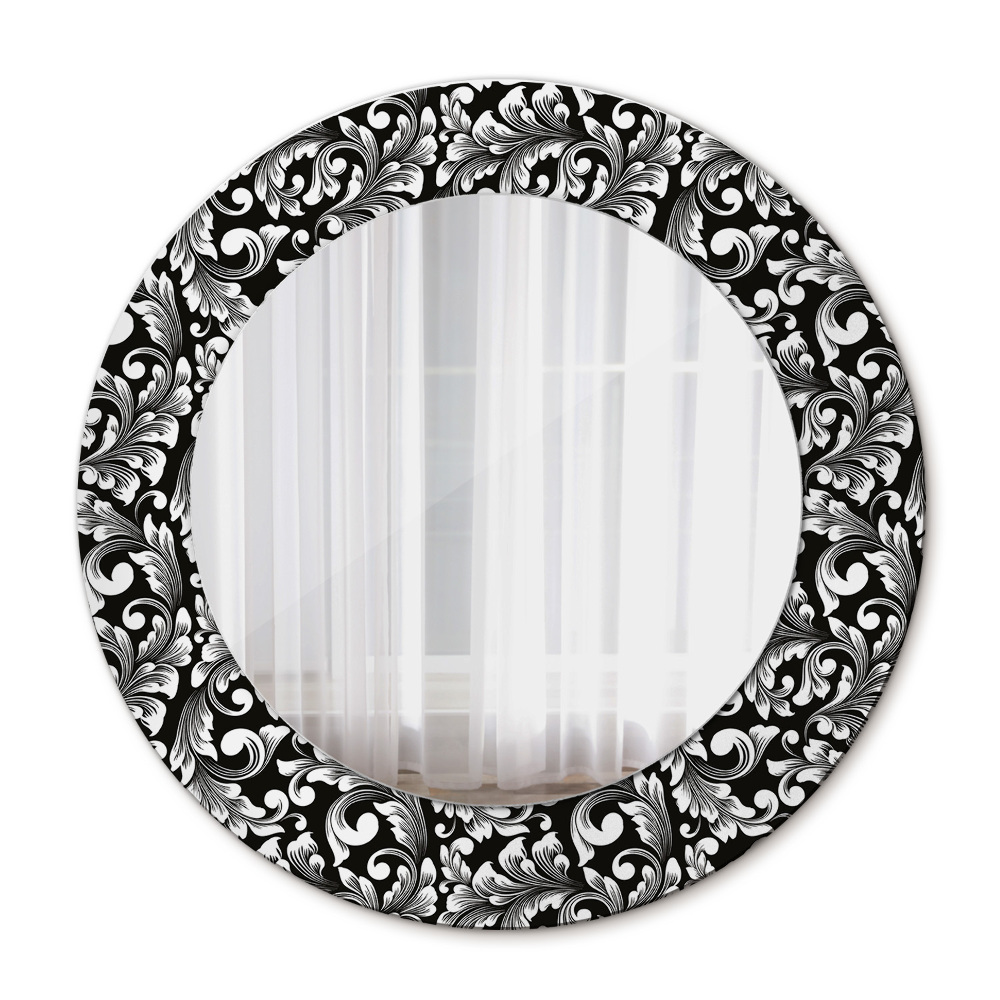 Runder spiegel bedrucktem rahmen Ornament