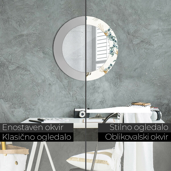 Runder spiegel aufdruck Chinoserien