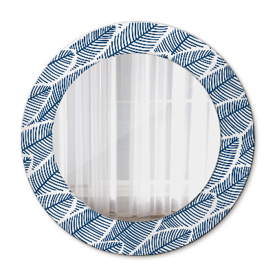 Runder spiegel aufdruck Blätter