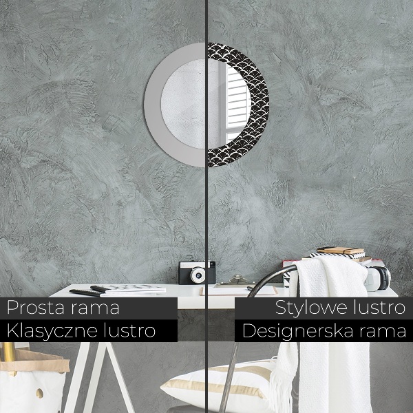 Runder spiegel mit dekoration Orientalische Skalen