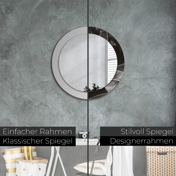 Runder spiegel mit dekoration Tropische Palmen