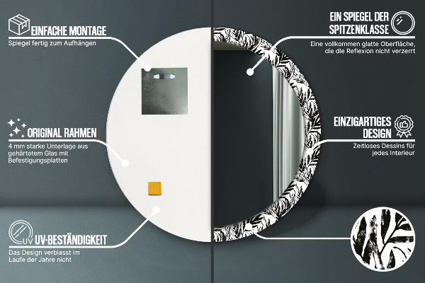 Runder spiegel mit dekoration Monster
