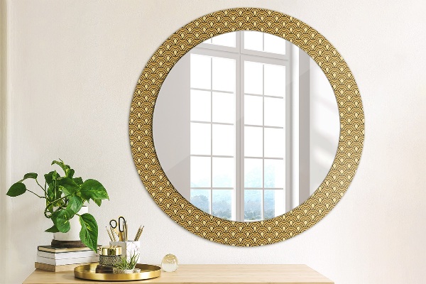 Runder spiegel aufdruck Deco Vintage