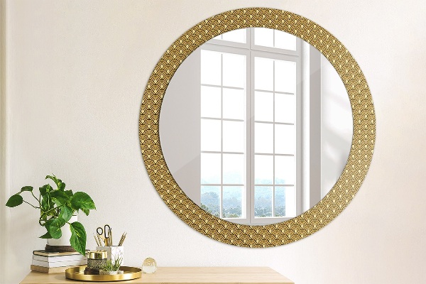 Runder spiegel aufdruck Deco Vintage