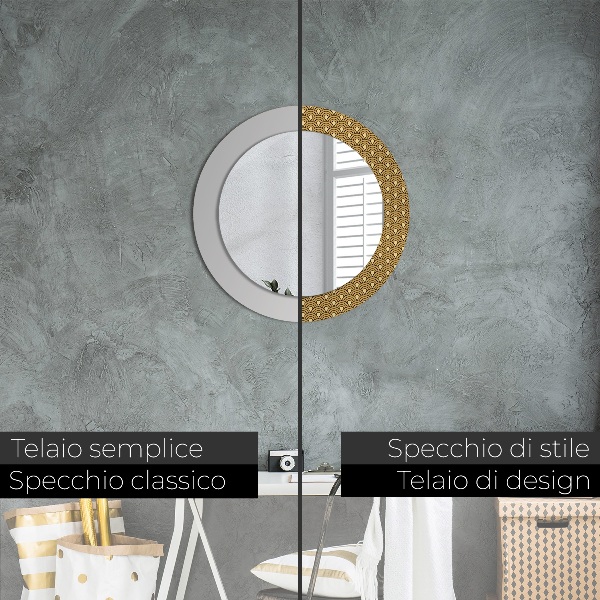 Runder spiegel aufdruck Deco Vintage