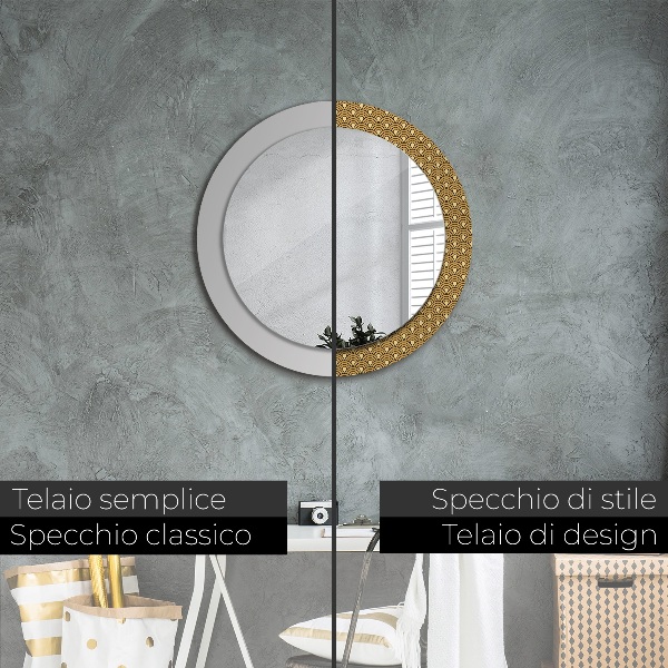 Runder spiegel aufdruck Deco Vintage