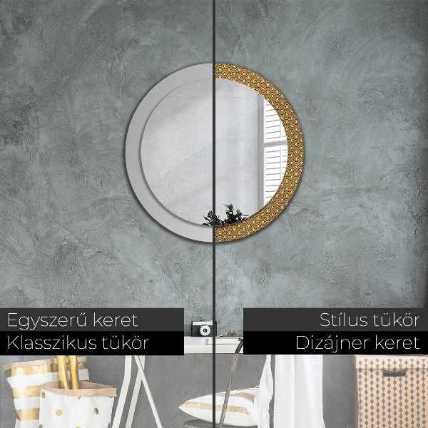 Runder spiegel aufdruck Deco Vintage