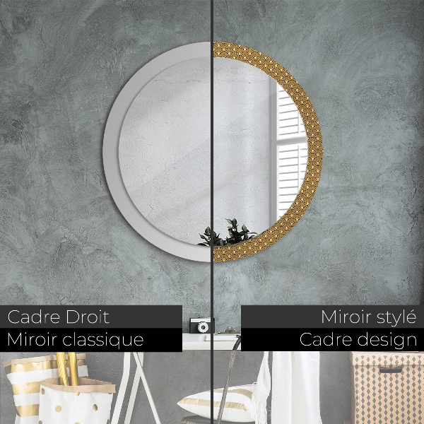 Runder spiegel aufdruck Deco Vintage