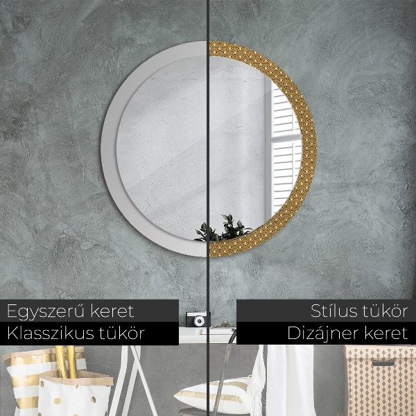 Runder spiegel aufdruck Deco Vintage
