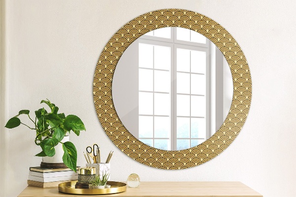Runder spiegel aufdruck Deco Vintage