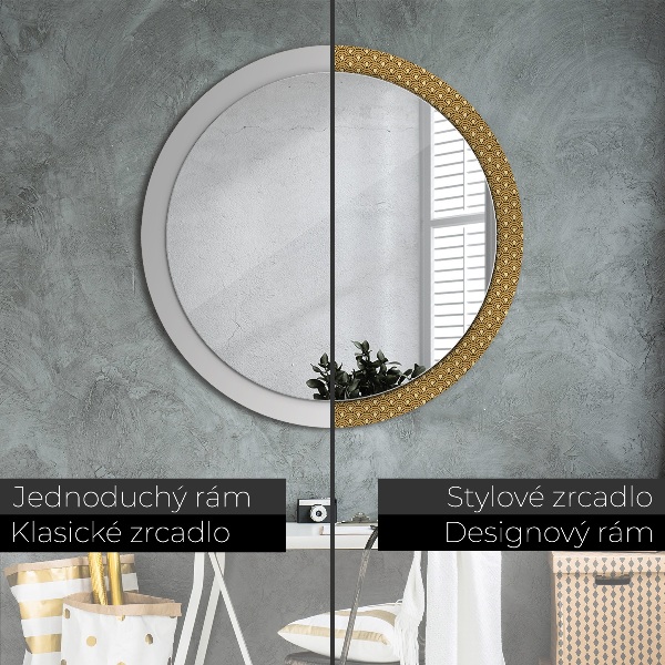 Runder spiegel aufdruck Deco Vintage
