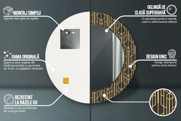 Runder spiegel aufdruck Abstrakt