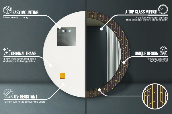 Runder spiegel aufdruck Abstrakt