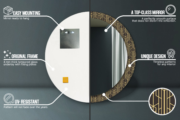 Runder spiegel aufdruck Abstrakt