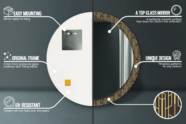 Runder spiegel aufdruck Abstrakt