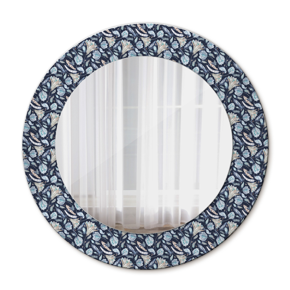 Runder spiegel mit dekorativem aufdruck Boho-Muster