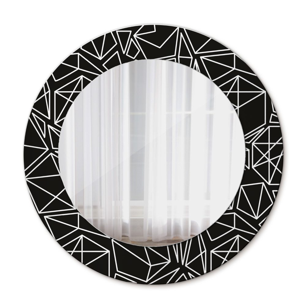 Runder spiegel mit dekoration Geometrisches Muster
