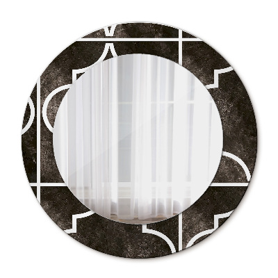Runder spiegel mit dekorativem aufdruck Antike Fliesen
