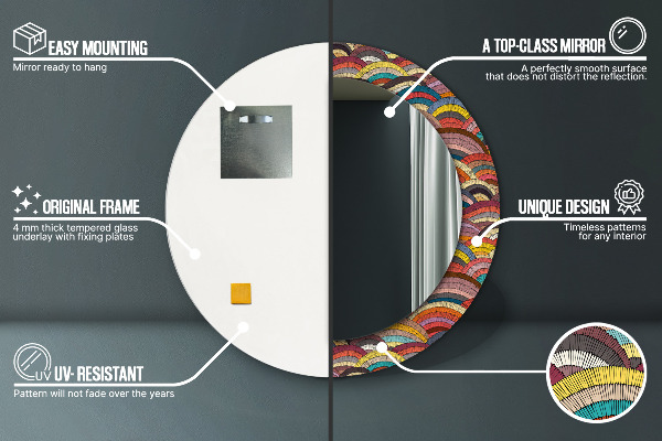 Runder spiegel aufdruck Bohemical Ornament