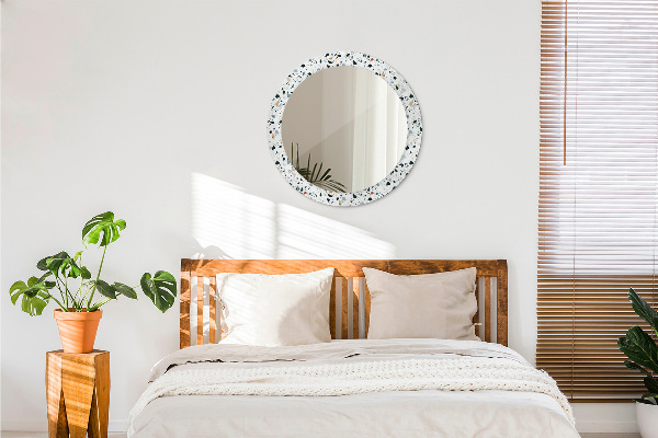 Runder spiegel aufdruck Naturstein