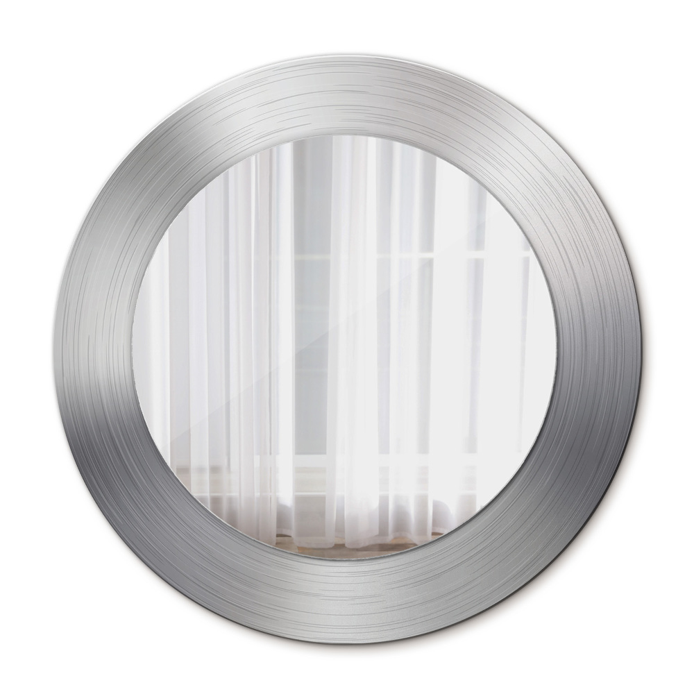 Runder spiegel aufdruck Glänzender Stahl
