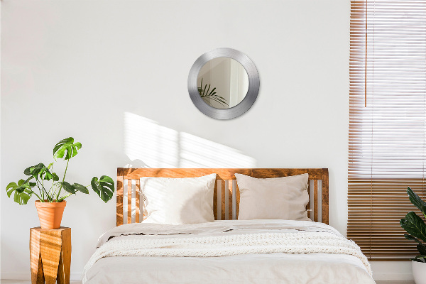 Runder spiegel aufdruck Glänzender Stahl