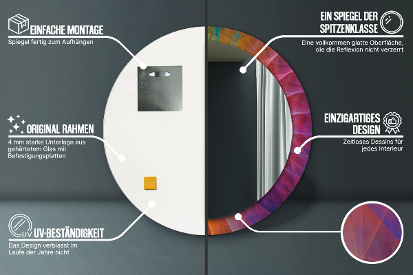 Runder spiegel aufdruck Hypnotische Spirale
