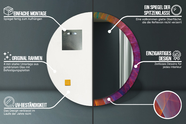 Runder spiegel aufdruck Hypnotische Spirale