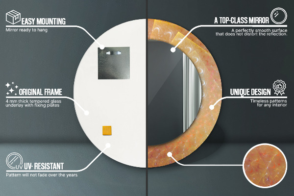 Runder spiegel aufdruck Spiralabstraktion