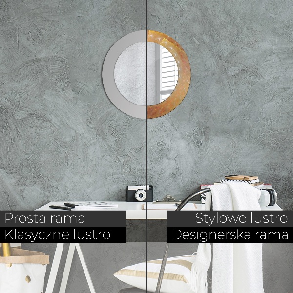 Runder spiegel aufdruck Spiralabstraktion