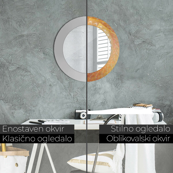 Runder spiegel aufdruck Spiralabstraktion