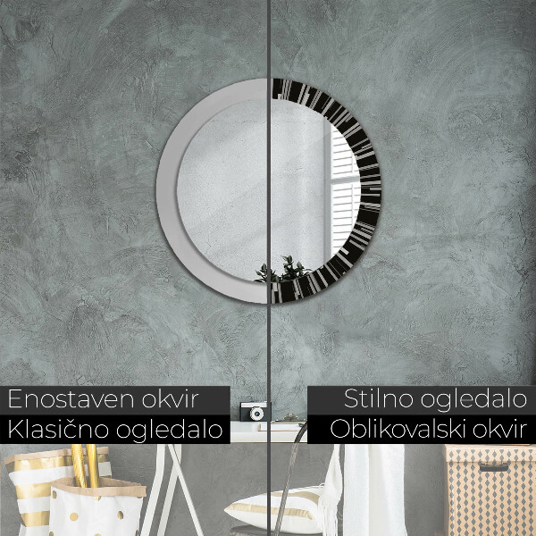 Runder spiegel aufdruck Radiale Zusammensetzung