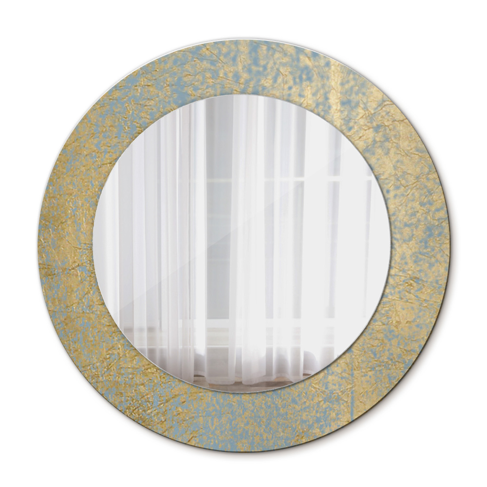 Runder spiegel aufdruck Gold Film Textur