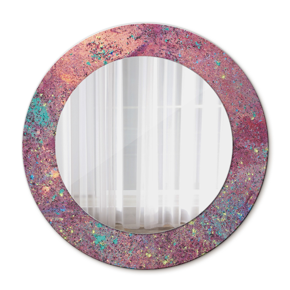 Runder spiegel mit dekoration Festival der Farben