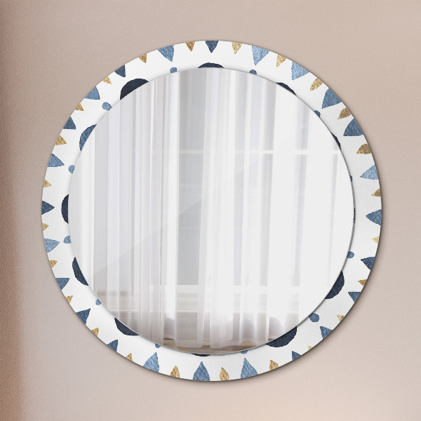 Runder spiegel mit dekoration Mondmandala