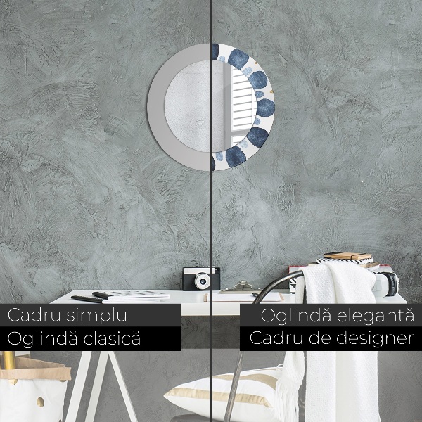 Runder spiegel mit dekoration Mondmandala