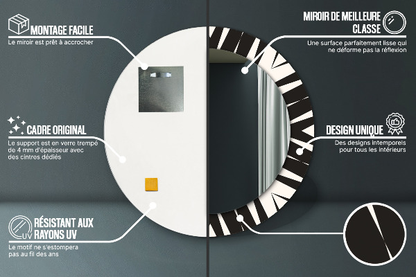 Runder spiegel aufdruck Abstraktionsgeometrie