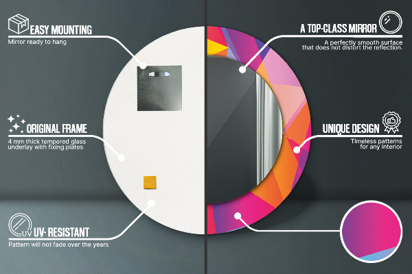 Runder spiegel mit dekoration Geometrische Zusammensetzung