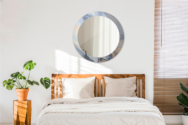 Runder spiegel mit dekoration Holographische Textur