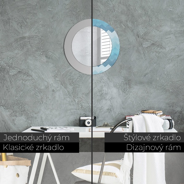 Runder spiegel bedrucktem rahmen Schuhmachermuster