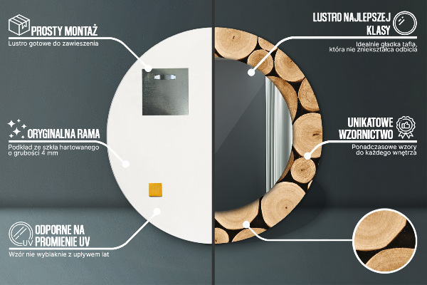 Runder spiegel aufdruck Protokolle