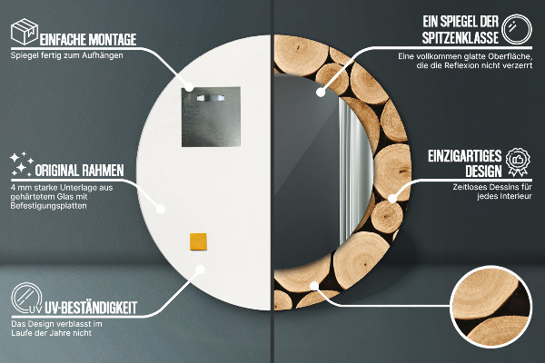 Runder spiegel aufdruck Protokolle