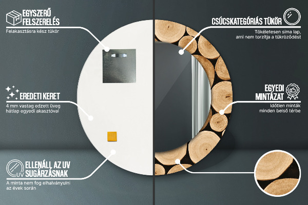 Runder spiegel aufdruck Protokolle