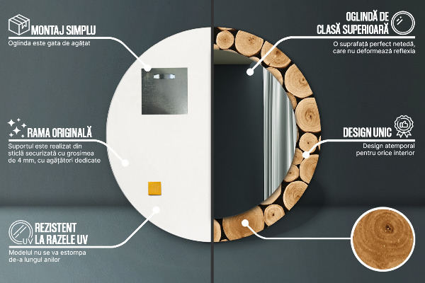 Runder spiegel aufdruck Protokolle