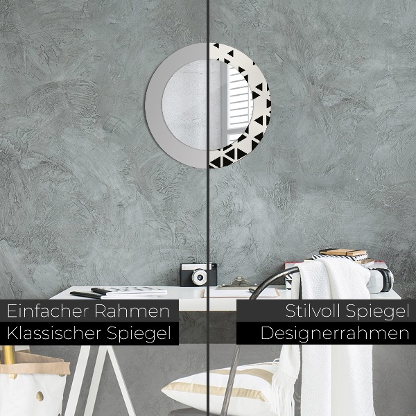Runder spiegel aufdruck Zusammenfassung geometrisch