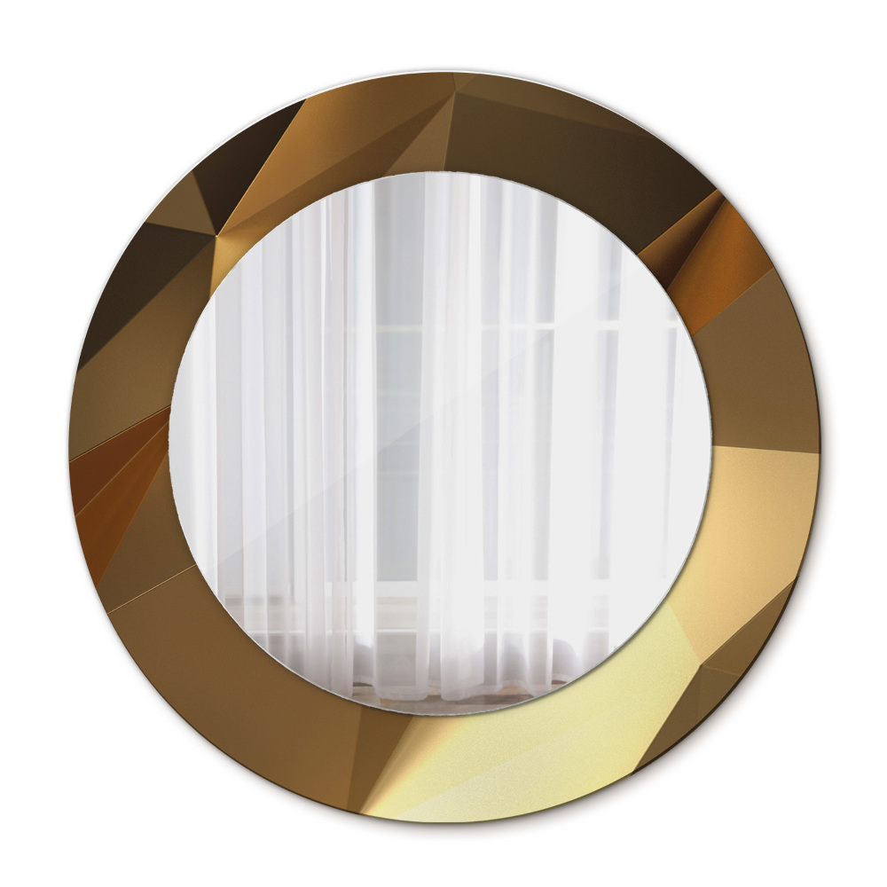 Runder spiegel mit dekoration Gold Abstraktion