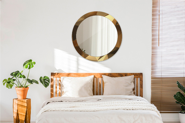 Runder spiegel mit dekoration Gold Abstraktion