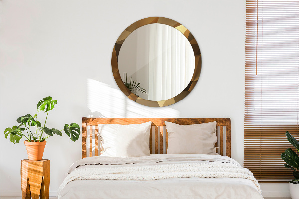 Runder spiegel mit dekoration Gold Abstraktion